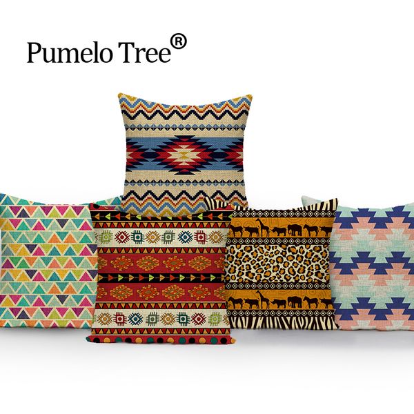 

красочная геометрическая подушки богемная украшение для дома подушки новых подушек крышки белье декоративной подушка обложка
