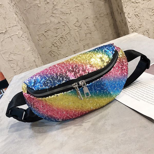 

сумка талии multicolor женщины цвет zipper пришивания девушки fanny pack открытый спорт женский chest сумка талии