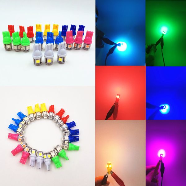 50Pcs Led Car 12v Lampada Light T10 5050 Super light 194 168 w5w T10 Led parcheggio lampadina Auto cuneo Clearance Lamp