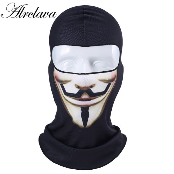 

3d printing skull balaclava motorcycle face mask windproof breathable biker racing cap helmet face shield hood