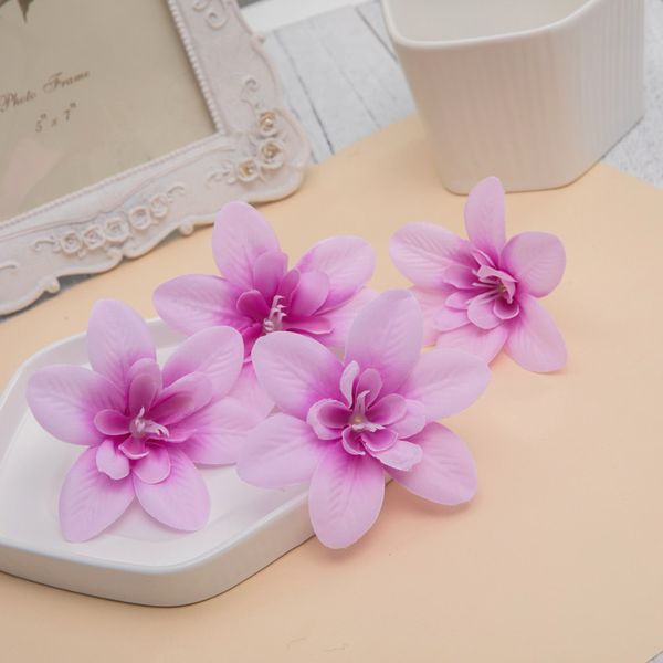 caixa de presente cabeça orquídea imitação noiva coroa punho corpete de seda material de orquídea artesanato com flores