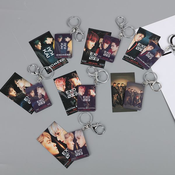 

kpop exo new obsession chanyeol kai chen baekhyun sehun suho брелок акриловый брелок тренд кулон сумка шарм кошелек, Silver