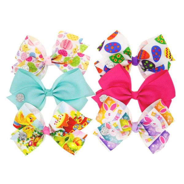 

6 pcs baby hair clips bow flower print hairclip baby hair accessories kids hairpin barrettes accessories set m6, Slivery;white