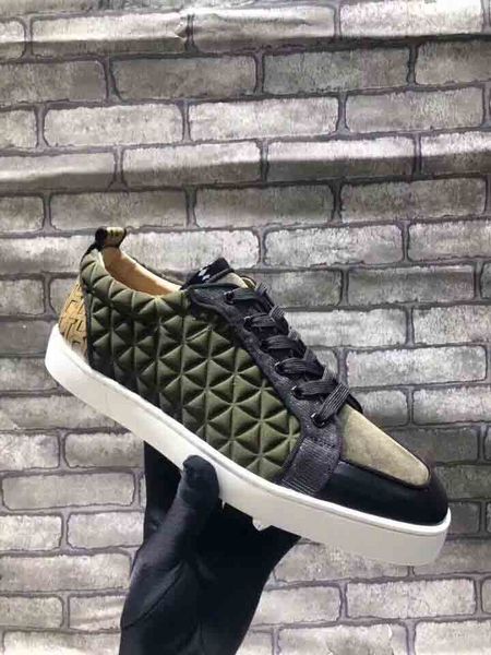 

супер качество 2020-х мужская обувь с красной подошвой тапки обувь low top leather повседневная мужская ходьба red подошва trainer венчания, Black