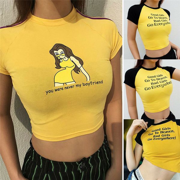 

women slim crop short sleeve t-shirt clubwear, White