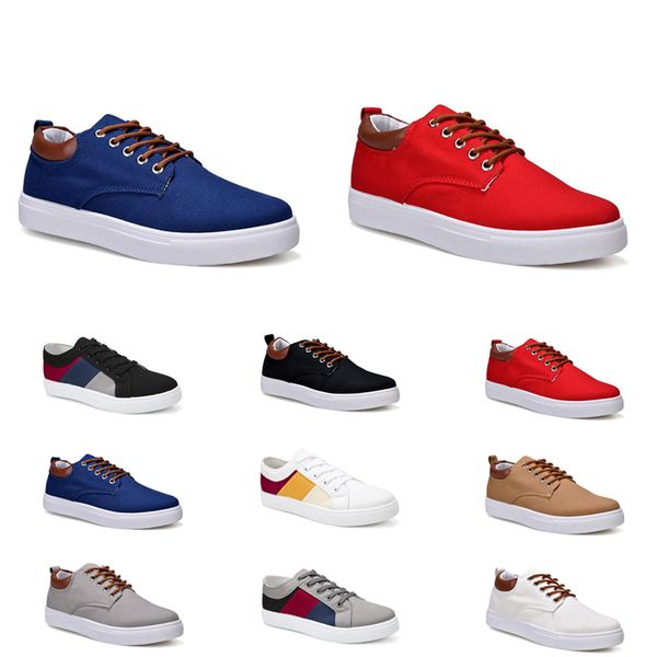 

2020 men shoes no-brand canvas sports casual sneakers white black red grey khaki blue fashion new style shoes size 40-45 item 227