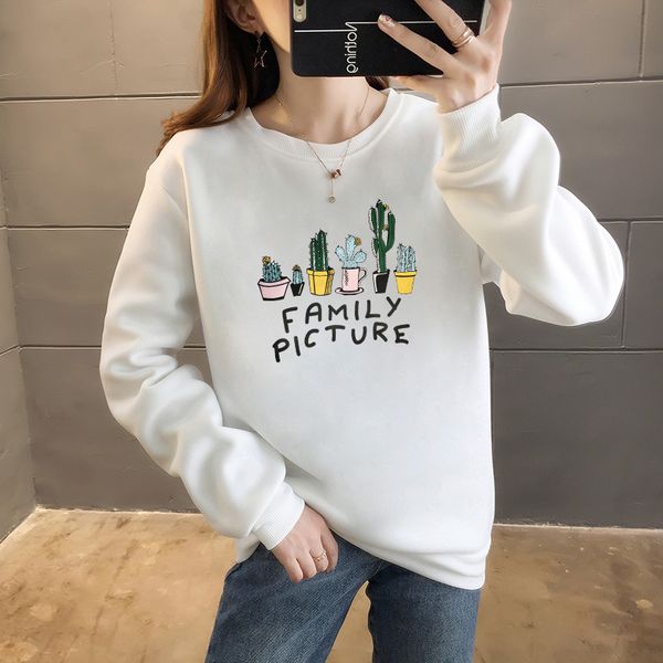 

2019 fashion autumn women's outdoor sweatshirt women's hoodie casual cartoon printed top, Black