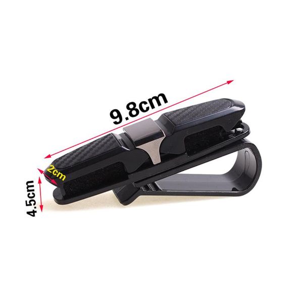 

dewtreetali portable fastener cip eyeglasses clip ticket card clamp abs car glasses cases black car sun visor sunglasses holder