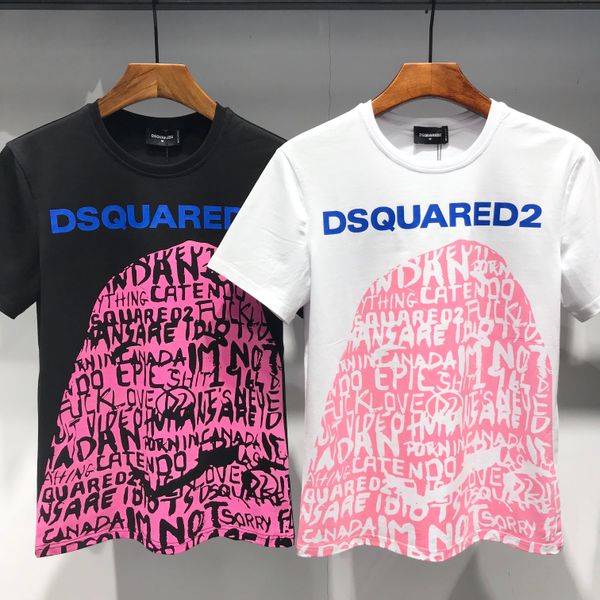 

Новые бренды D2 печать футболки мужские рубашки Fashion homme Дизайнеры мужчины женщины