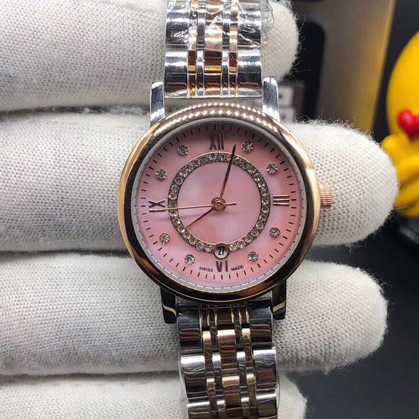 Luxus-Kleideruhren für Damen, Top-Marken-Diamantuhr, 29 mm Zifferblatt, 316L-Voll-Edelstahlband, Quarz-Armbanduhren für Damen, Neujahrsgeschenk zum Muttertag