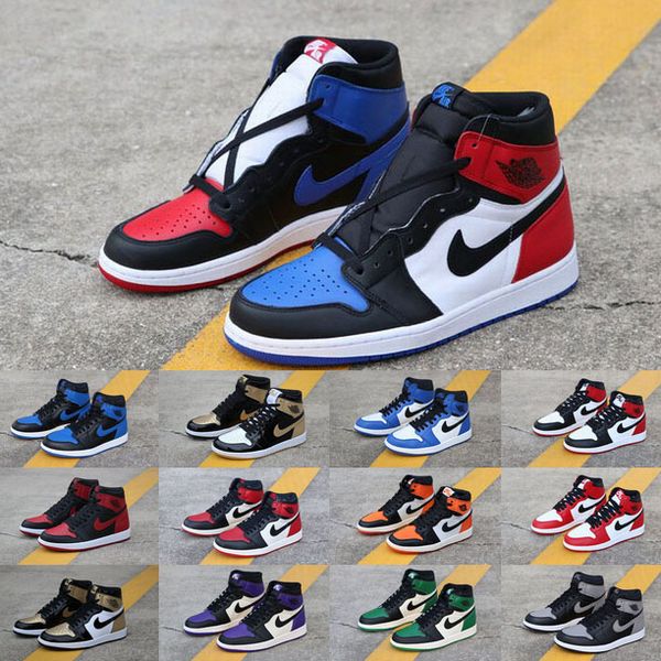 

2020 men air jordan shoes 1 aj1 basketball shoes banned bred black toe 3 chicago black toe 1s designer sneaker
