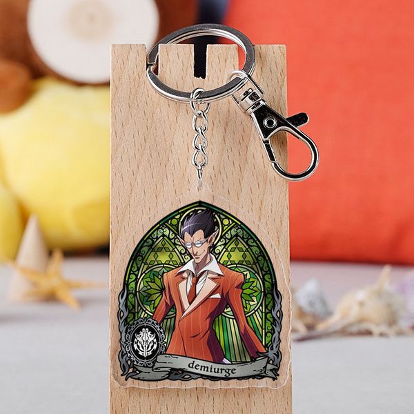 

anime overlord acrylic keychain japanese anime cartoon pendant chaveiro llaveros key ring, Silver