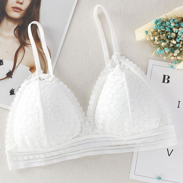 

back clasp thin women bra lightweight adjustable strap lingerie breathable deep v frameless lace soft french style, Red;black