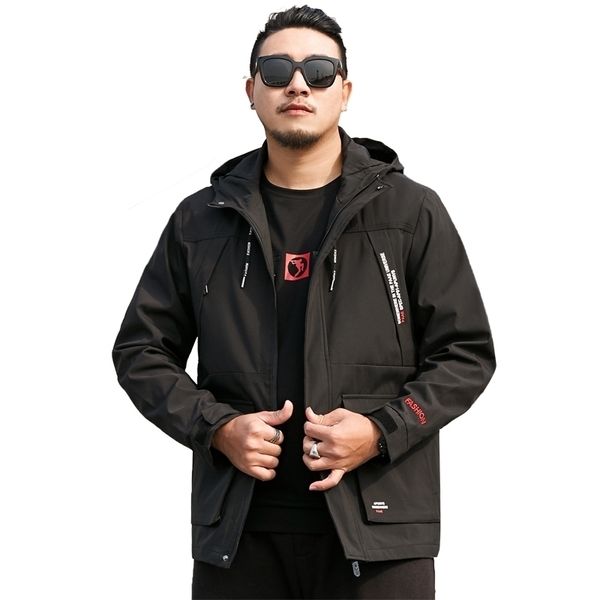 

new 2019 men spring and autumn jackets and coatse jackets mens clothes tooling jacket plus size 8xl 7xl 6xl, Black;brown