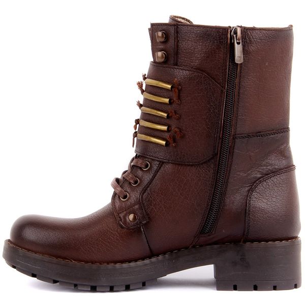 

sail lakers-red coffee leather zipper female boots, Black