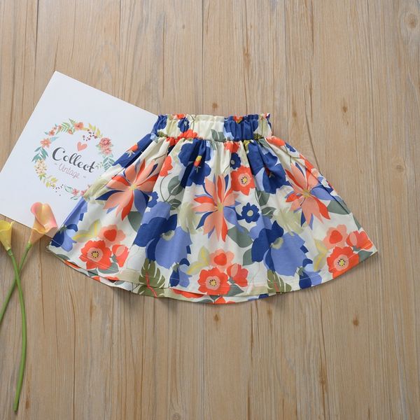 

autumn toddler children girls long sleeve blouse pants casual toddler baby girl floral skirt outfits for kids, White