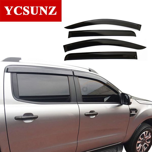 

2016-2017 side window deflectors for mitsubishi l200 pickup black color car wind deflector guard for mitsubishi l200 ycsunz