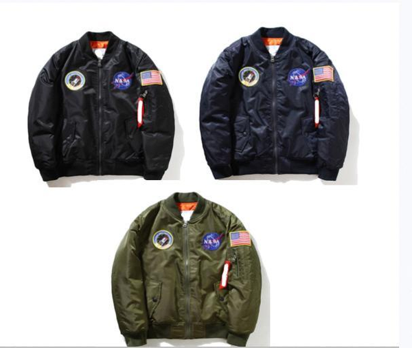 

канада nasa mens ma1 бомбардировщик куртка insignia usaf kanye west хип-хоп спорт мужской ветровка флаг мужская весна тонкий мужской дизайне, Black;brown