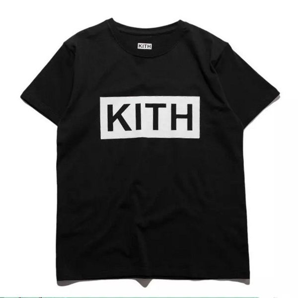

summer mens t-shirts kith fashion letters printed tee cool short sleeved crew neck tees man women white black s-3xl