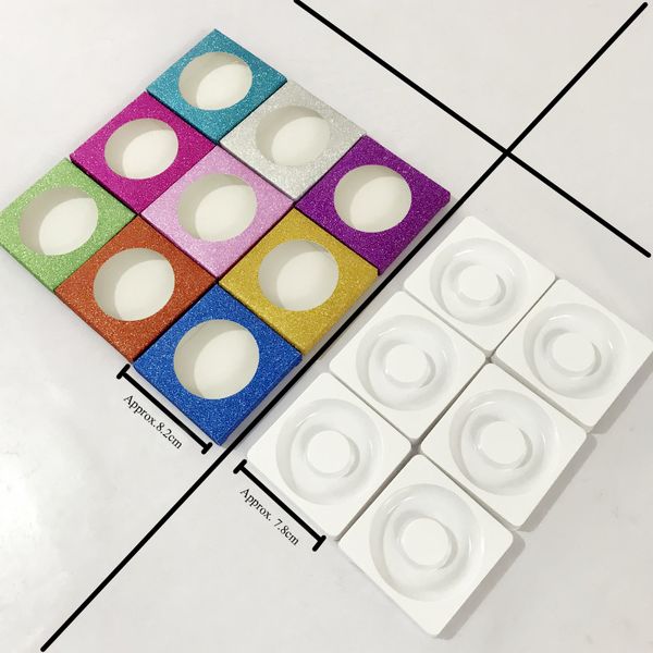 

2019 Новый Многоцветный Блеск Бумага Картонная Коробка Ложные Ресницы Упаковочная