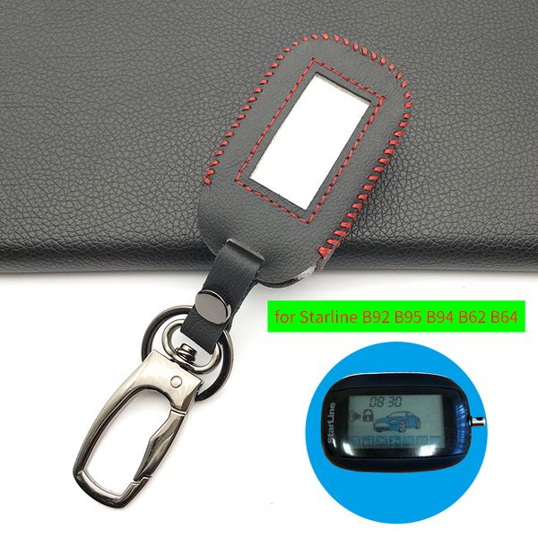 

b92 case for starline russian version b92 leather key cover b94 b64 b62 lcd two-way remote car alarm system protect shell