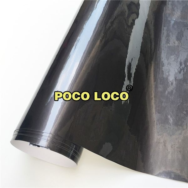 

glossy dark grey metallic car wrap vinyl roll