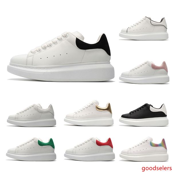 

2019 white leather casual shoes for girl women men black gold red grey suede comfortable flat sneakers size 35-44