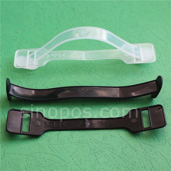 

colored plastic box handle base plate set, carry case package washer backing support handles display barbed hanger black red