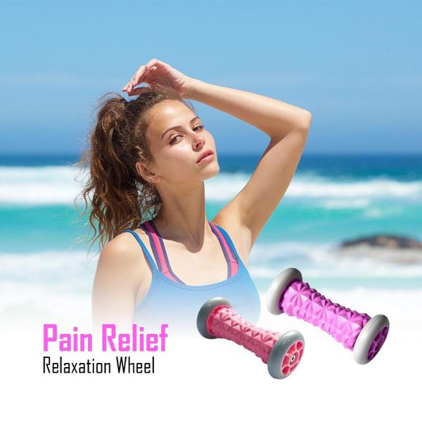 

hand foot massage roller yoga back arm body pain relief relaxation wheel