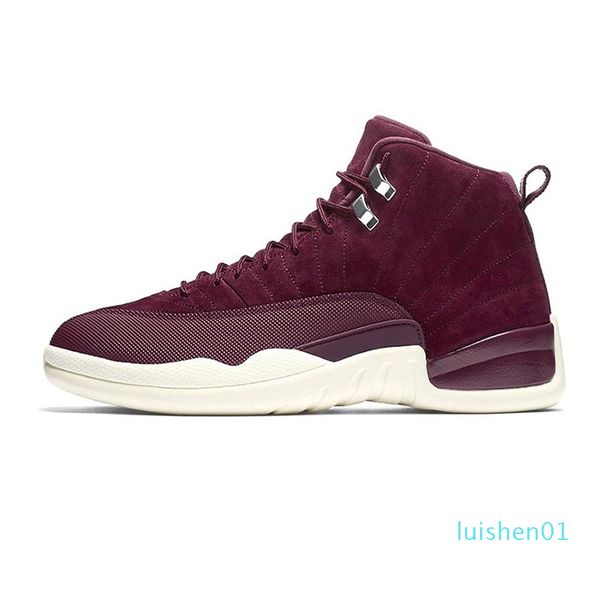 

12s утепленных wntr баскетбольной обувь центр красных бордо bule 12 белого черный мастер flu игры спортивных мужских размера тапок тренеров