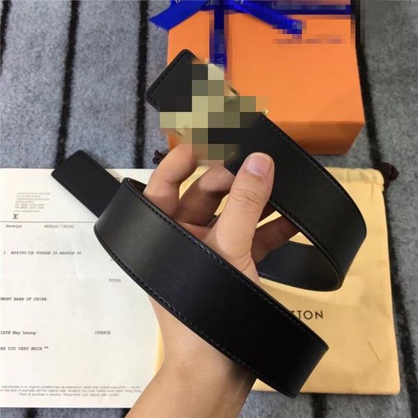 

with box leather belt designer belts men and women new mens belts luxury classic checked belt 105cm-125cm, Black;brown