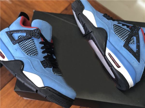 

2019 authentic 4 x travis scott cactus jack 4s houston oliers university blue varsity red black men basketball shoes sneaker 308497-406