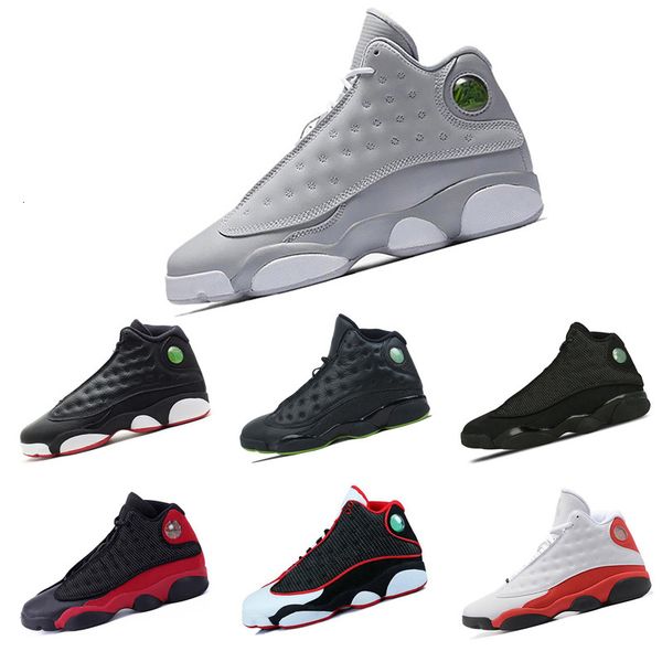 

13 13s men basketball shoes black cat dmp navy playoff red bred grey toe he got game barons sneakers