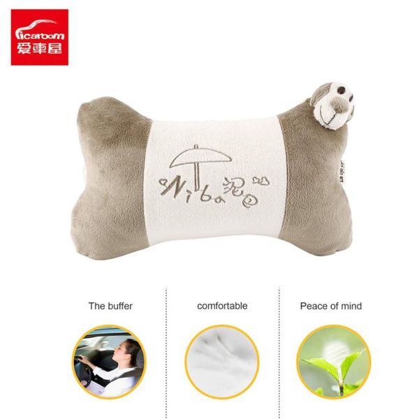 

icaroom автомобильный подголовник прекрасный кость форма подушки удобные соответствующие цвет головы подушки мягкие дышащие автомобильные ак