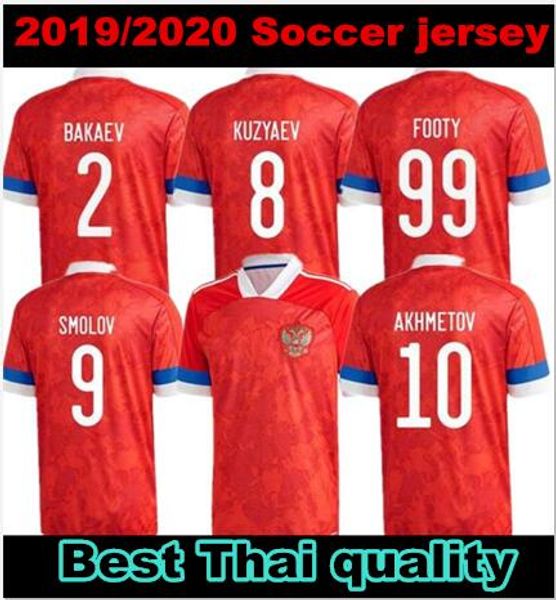 

2019 russia national football team soccer jersey 2020 russia home #22 dzyuba #17 golovin #10 akhmetov football shirts, Black;yellow