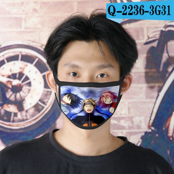

naruto gif cubrebocas designer tapabocas reusable face mask for lady cartoon face mask 09 bdehome awlfw, Black