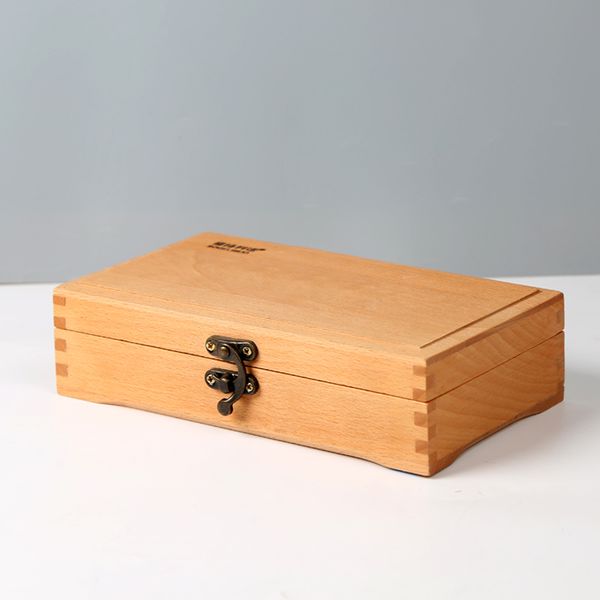 

stationery box solid wood sketch pencil bag wooden multi-function pencil bag men and women pupils simple retro art supplies