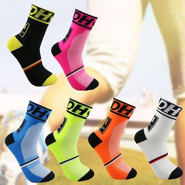 

letters cycling socks outdoor running hiking bike socks basketball, Black
