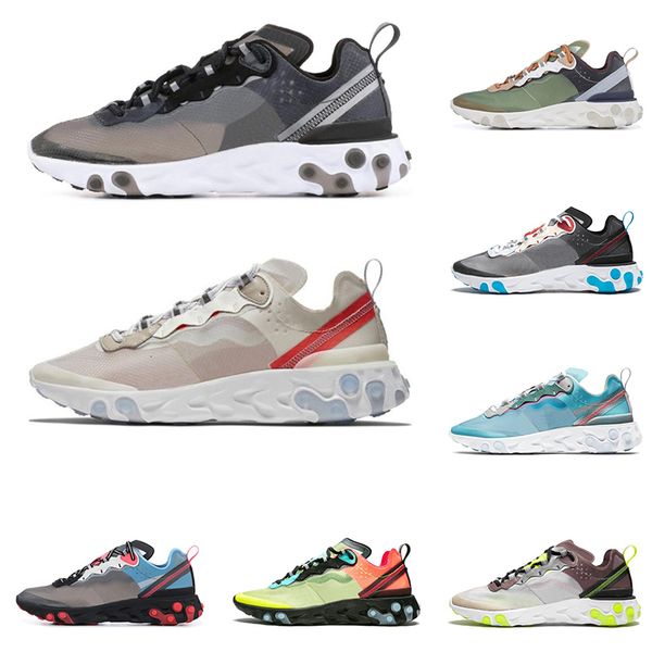 

2019 react элемента 87 undercaver кроссовок для мужчин, женщин royal оттенок sail антрацит черных дышащих мужских спортивных тренеров кроссо