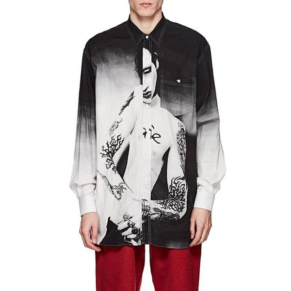 

19ss vetements характер татуировки мужской печатный футболка куртка старинные пальто повседневная солнцезащитная одежда уличная верхняя одеж, White;black