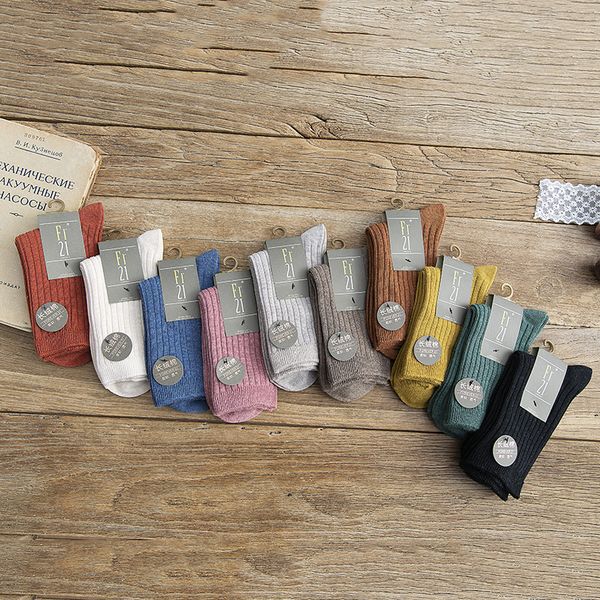 

ins new winter long-staple cotton solid color pumping socks in tube socks brand direct sale, Black;white