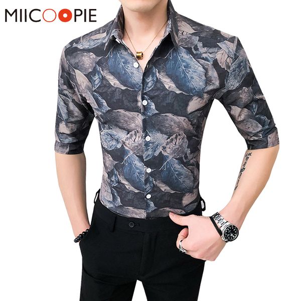 

streetwear мужская гавайская рубашка мода slim fit половина рукава рубашки мужчины платье азиатский размер бизнеса tight soft мужчина цветоч, White;black