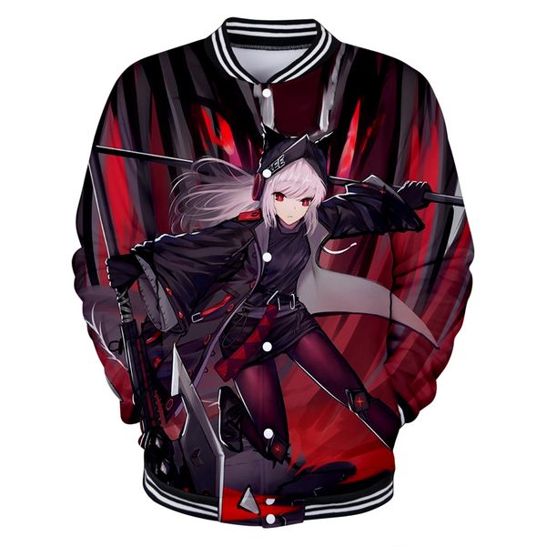 

arknights strategy of mobile game role-playing comfortable baseball jacket fashion long-sleeved jacket casual, Black;brown