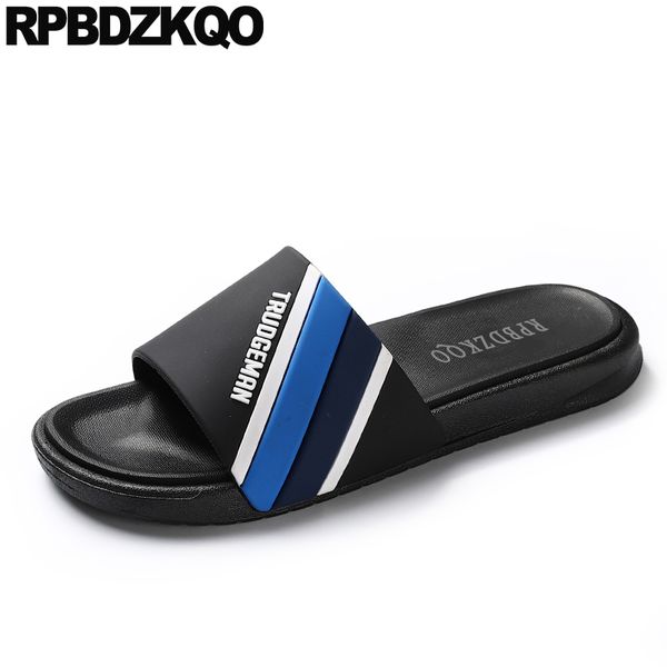 

large size mens sandals 2019 summer outdoor breathable native slides fashion rubber waterproof slippers shoes casual slip on 45, Black