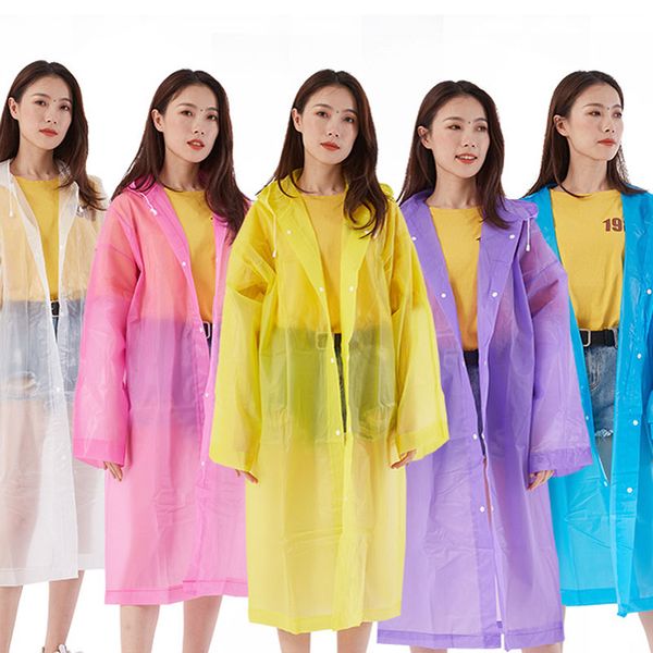

non-disposable thickening long raincoat female poncho rain jacket women fashion outdoor travel can be used repeatedly
