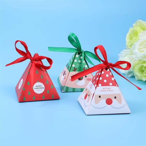 

30pcs christmas party cartoon candies boxes favors holders containers bags for xmas birthday party candy packing supplies a35