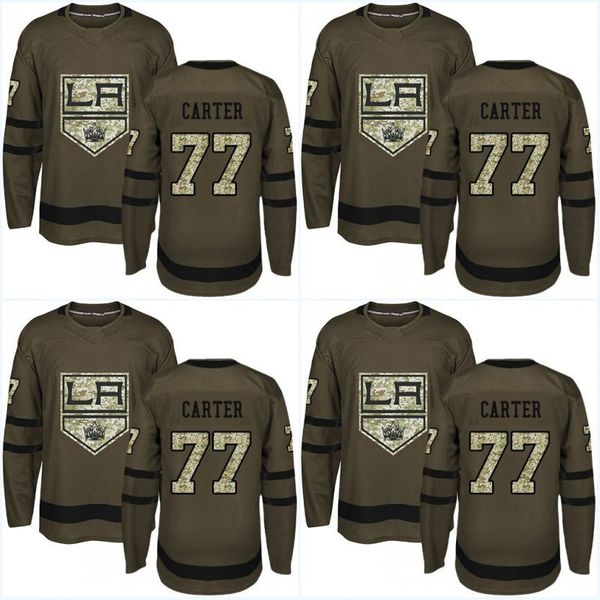 

Camouflage New Logo Los Angeles Kings Jersey 77 Jeff Carter 52 Michael Amadio 22 Trevor Lewis 56 Kurtis MacDermid Army Green Hockey Jerseys