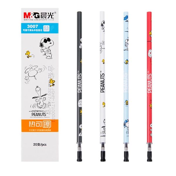 

4 pcs/lot 0.5mm erasable pen refill for office signature gel pen magic erasable blue/black ink rods school writing tools, Black;red