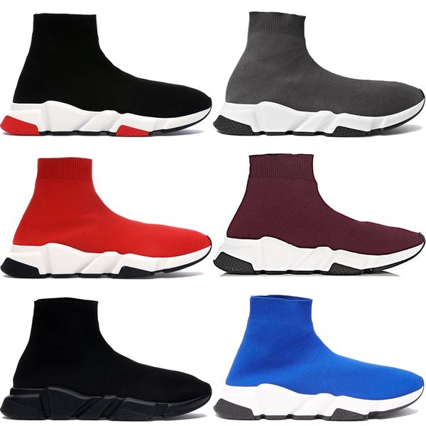 

2020 paris speed trainer black red luxury high casual sock shoes men women fashion designer sneakers eur36-45