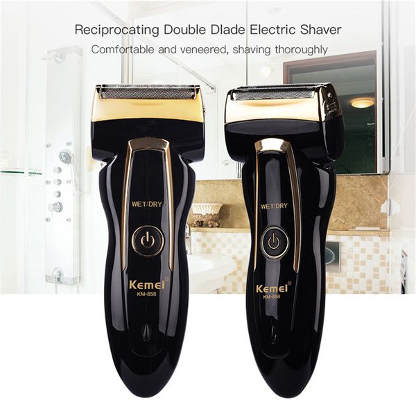 

precision ultrathin alloy dual-head rechargeable reciprocating electric shaver razor beard mustache cutting machine trimmer men